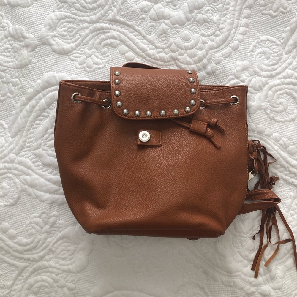 Studded Leather Backpack
